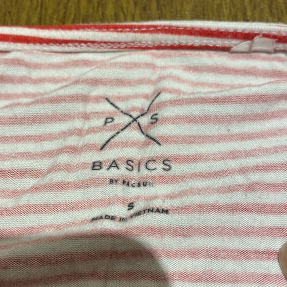 Pacsun Basics White and Red Striped top - Picture 4 of 4